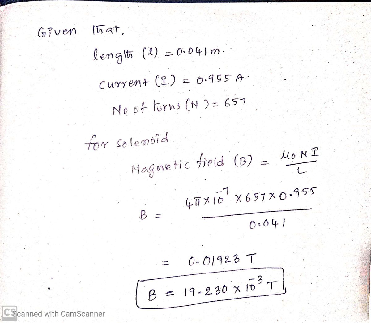 Physics homework question answer, step 1, image 1